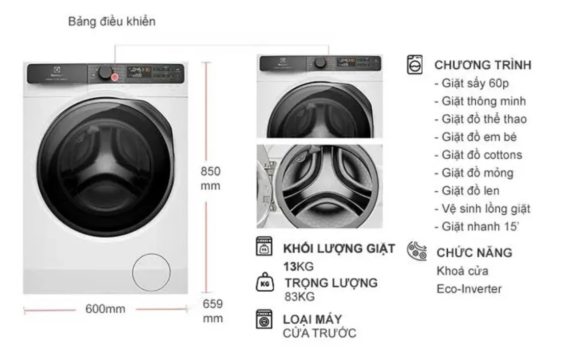 Vệ sinh máy giặt cửa ngang electrolux